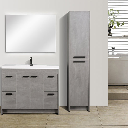 Eviva Lugano 42" Modern Bathroom Vanity with White Integrated Acrylic Sink - Luxe Bathroom Vanities Luxury Bathroom Fixtures Bathroom Furniture