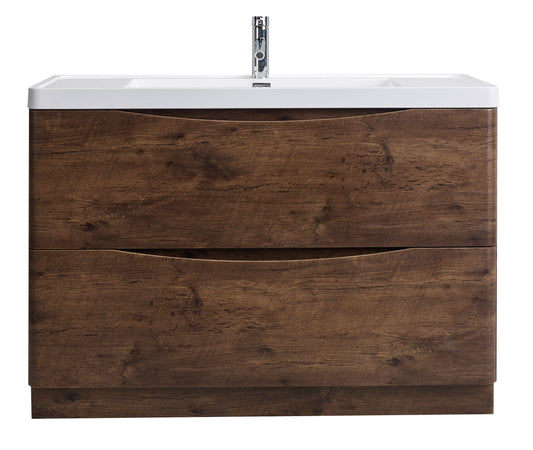 Eviva Smile 48" Modern Single Bathroom Vanity Set with Integrated White Acrylic Sink - Luxe Bathroom Vanities Luxury Bathroom Fixtures Bathroom Furniture