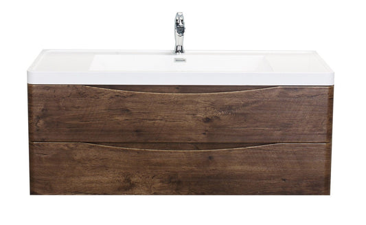 Eviva Smile 48" Modern Bathroom Vanity Set with Integrated White Acrylic Single Sink Wall Mount - Luxe Bathroom Vanities Luxury Bathroom Fixtures Bathroom Furniture