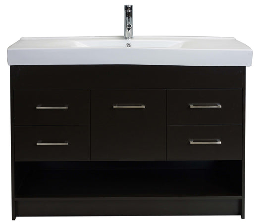 Totti Gloria 48 inch Bathroom Vanity with White Integrated Porcelain Sink - Luxe Bathroom Vanities Luxury Bathroom Fixtures Bathroom Furniture