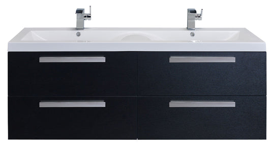 Eviva Surf 57" Modern Bathroom Vanity Set with Integrated White Acrylic Double Sink - Luxe Bathroom Vanities Luxury Bathroom Fixtures Bathroom Furniture