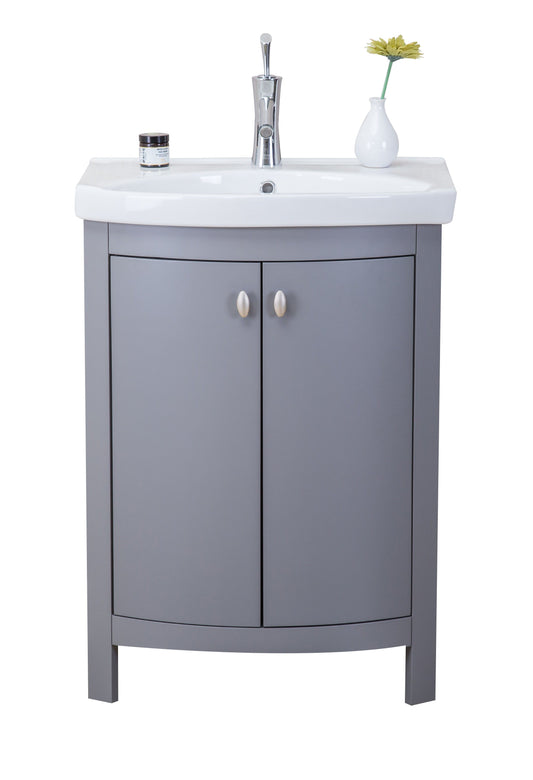Eviva Jersey 24" Transitional Bathroom Vanity with White Porcelain Sink - Luxe Bathroom Vanities Luxury Bathroom Fixtures Bathroom Furniture