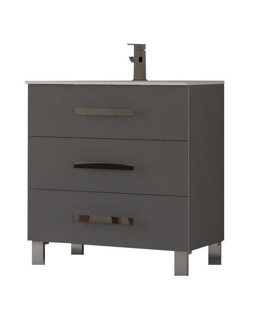 Eviva Libra 31.5" Modern Bathroom Vanity  Wall Mount with White Integrated Porcelain Sink - Luxe Bathroom Vanities Luxury Bathroom Fixtures Bathroom Furniture
