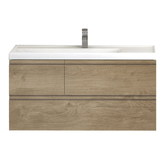Eviva Roxy 32” Natural Oak Vanity with Porcelain sink - Luxe Bathroom Vanities Luxury Bathroom Fixtures Bathroom Furniture