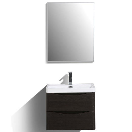 Eviva Smile 24" Modern Bathroom Vanity Set with Integrated White Acrylic Sink - Luxe Bathroom Vanities Luxury Bathroom Fixtures Bathroom Furniture