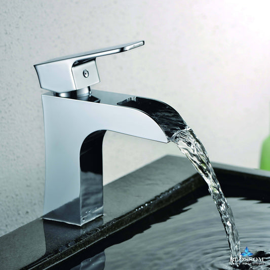 Blossom Single Handle Lavatory Faucet - Chrome F0110301 - Luxe Bathroom Vanities Luxury Bathroom Fixtures Bathroom Furniture