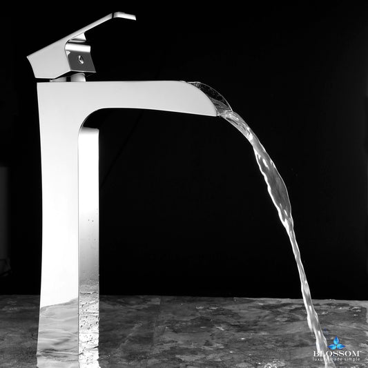 Blossom Single Handle Lavatory Faucet - Chrome F0110401 - Luxe Bathroom Vanities Luxury Bathroom Fixtures Bathroom Furniture