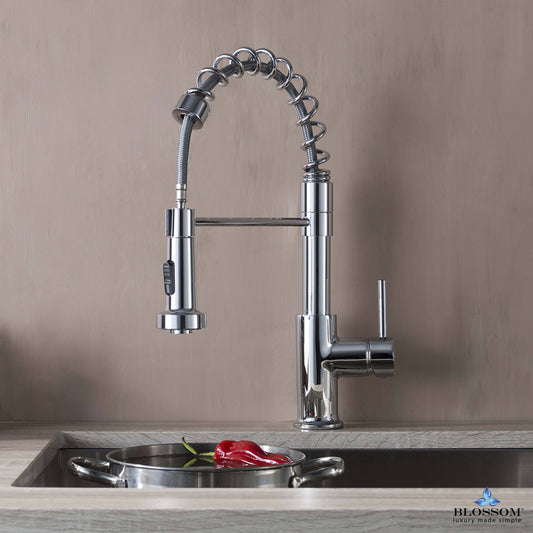 Blossom Single Handle Pull Down Kitchen Faucet - Luxe Bathroom Vanities Luxury Bathroom Fixtures Bathroom Furniture
