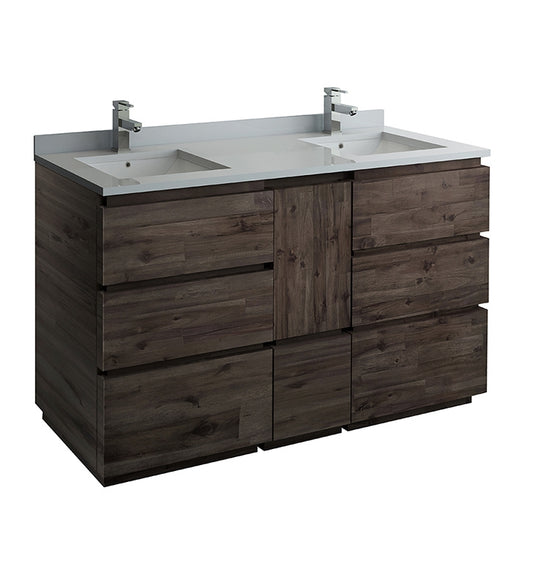 Fresca Formosa 58" Floor Standing Double Sink Modern Bathroom Cabinet - Luxe Bathroom Vanities Luxury Bathroom Fixtures Bathroom Furniture