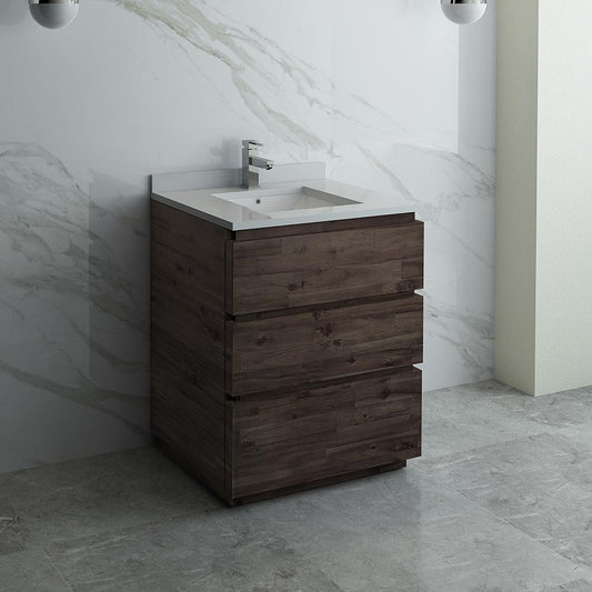 Fresca Formosa 30" Floor Standing Modern Bathroom Cabinet w/ Top & Sink - Luxe Bathroom Vanities