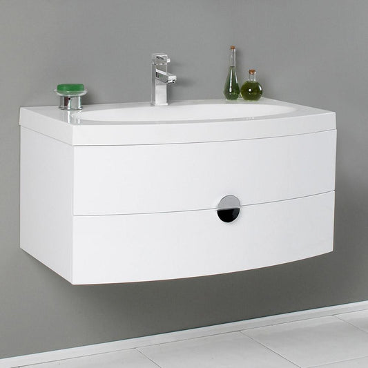 Fresca Energia 36" Modern Bathroom Cabinet w/ Integrated Sink - Luxe Bathroom Vanities