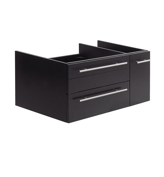 Fresca Lucera 36" Wall Hung Undermount Sink Modern Bathroom Cabinet - Left Version - Luxe Bathroom Vanities Luxury Bathroom Fixtures Bathroom Furniture