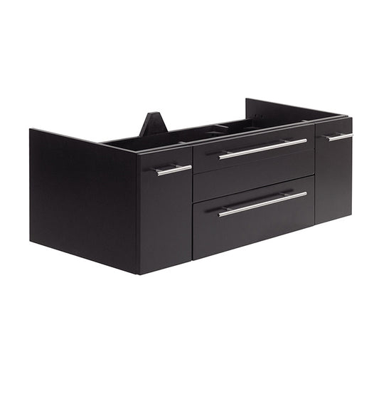 Fresca Lucera 48" Wall Hung Double Undermount Sink Modern Bathroom Cabinet - Luxe Bathroom Vanities Luxury Bathroom Fixtures Bathroom Furniture