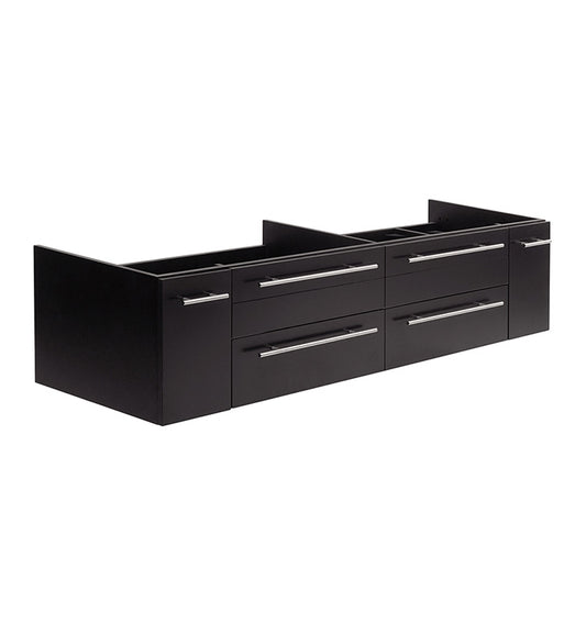 Fresca Lucera 72" Wall Hung Double Undermount Sink Modern Bathroom Cabinet - Luxe Bathroom Vanities Luxury Bathroom Fixtures Bathroom Furniture