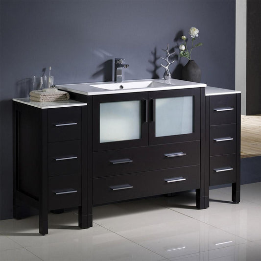 Fresca Torino 60" Modern Bathroom Cabinets w/ Integrated Sink - Luxe Bathroom Vanities