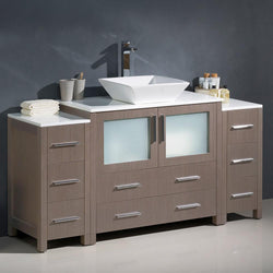 Fresca Torino 60" Modern Bathroom Cabinets w/ Top & Vessel Sink - Luxe Bathroom Vanities