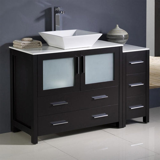 Fresca Torino 48" Modern Bathroom Cabinets w/ Top & Vessel Sink - Luxe Bathroom Vanities