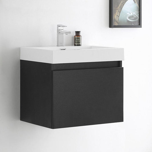 Fresca Nano 24" Modern Bathroom Cabinet w/ Integrated Sink - Luxe Bathroom Vanities
