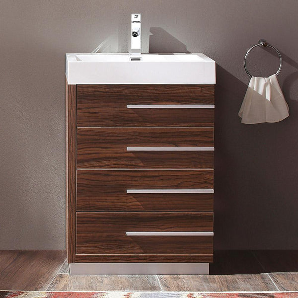 Fresca Livello 24" Modern Bathroom Cabinet w/ Integrated Sink - Luxe Bathroom Vanities