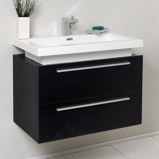 Fresca Medio 32" Modern Bathroom Cabinet w/ Vessel Sink - Luxe Bathroom Vanities
