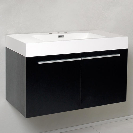 Fresca Vista 36" Modern Bathroom Cabinet w/ Integrated Sink - Luxe Bathroom Vanities