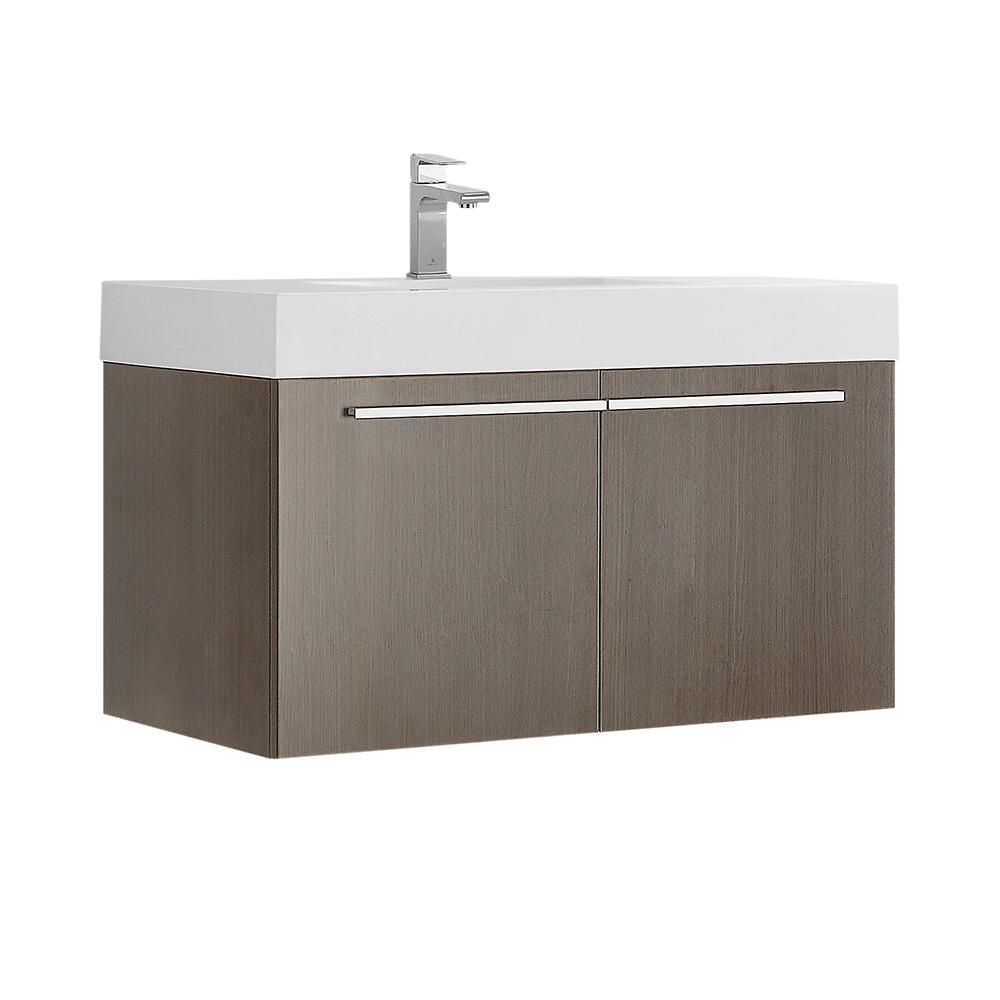 Fresca Vista 36" Modern Bathroom Cabinet w/ Integrated Sink - Luxe Bathroom Vanities