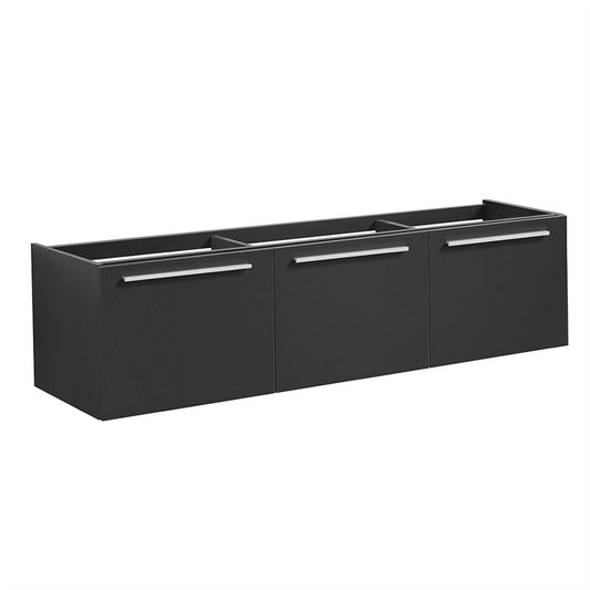 Fresca Vista 60" Wall Hung Single Sink Modern Bathroom Cabinet - Luxe Bathroom Vanities Luxury Bathroom Fixtures Bathroom Furniture