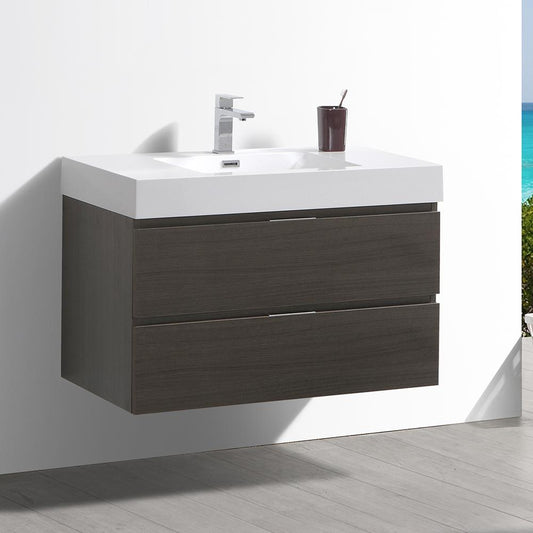 Fresca Valencia 36" Wall Hung Modern Bathroom Vanity - Luxe Bathroom Vanities