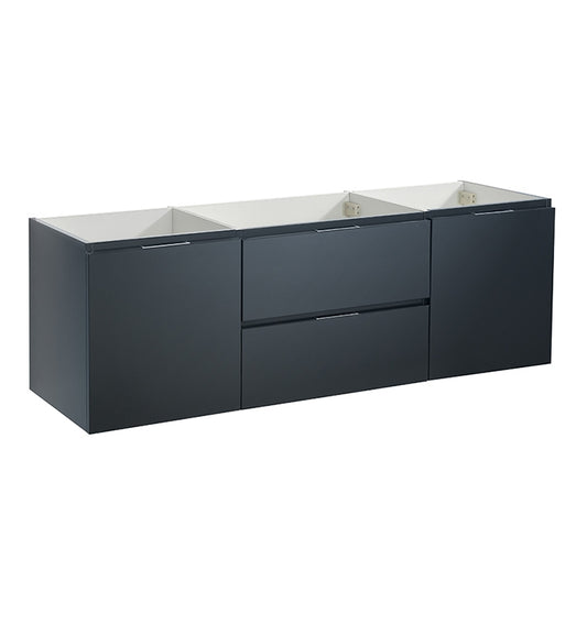 Fresca Valencia 60" Wall Hung Single Sink Modern Bathroom Cabinet - Luxe Bathroom Vanities Luxury Bathroom Fixtures Bathroom Furniture