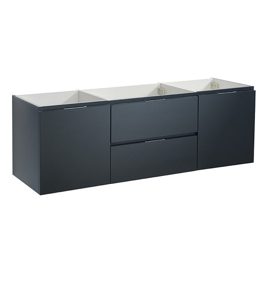 Fresca Valencia 60" Wall Hung Double Sink Modern Bathroom Cabinet - Luxe Bathroom Vanities Luxury Bathroom Fixtures Bathroom Furniture