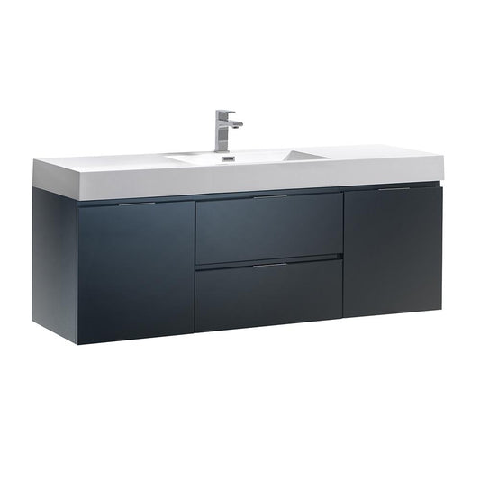 Fresca Valencia 60" Wall Hung Modern Bathroom Vanity - Luxe Bathroom Vanities