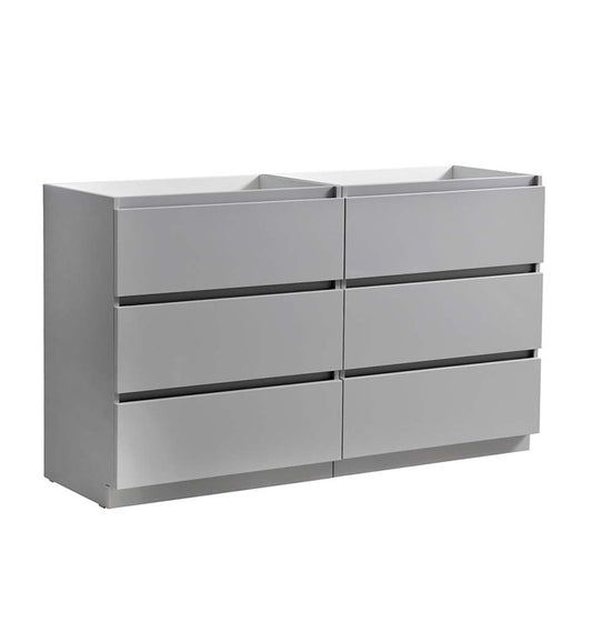 Fresca Lazzaro 60" Free Standing Double Sink Modern Bathroom Cabinet - Luxe Bathroom Vanities Luxury Bathroom Fixtures Bathroom Furniture