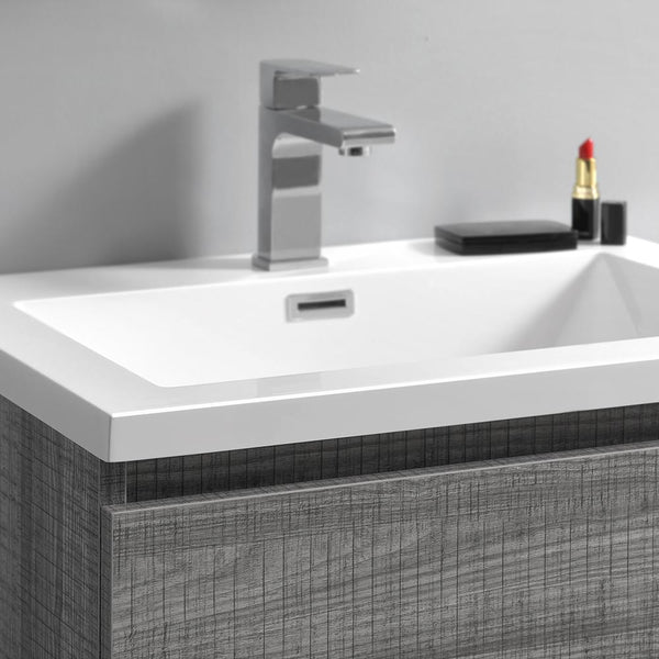 Fresca Lazzaro 24" Free Standing Modern Bathroom Cabinet w/ Integrated Sink - Luxe Bathroom Vanities