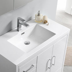 Fresca Imperia 36" Free Standing Modern Bathroom Cabinet w/ Integrated Sink - Left Version - Luxe Bathroom Vanities
