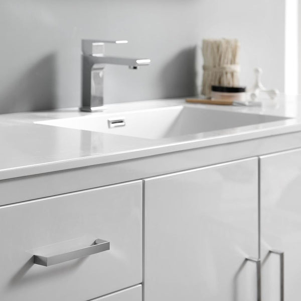 Fresca Imperia 60" Free Standing Modern Bathroom Cabinet w/ Integrated Single Sink - Luxe Bathroom Vanities