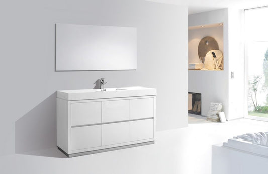 Kubebath Bliss 60" Single Sink Free Standing Modern Bathroom Vanity - Luxe Bathroom Vanities