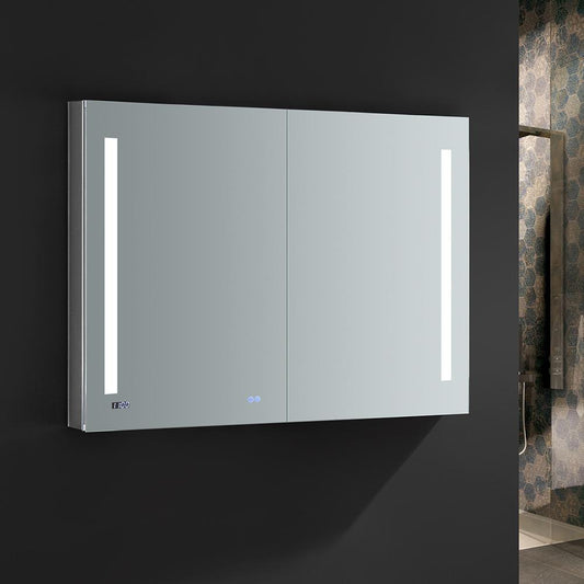 Fresca Tiempo 48" Wide x 36" Tall Bathroom Medicine Cabinet w/ LED Lighting & Defogger - Luxe Bathroom Vanities