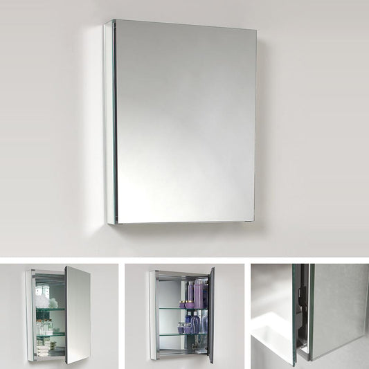Fresca 20" Wide x 26" Tall Bathroom Medicine Cabinet w/ Mirrors - Luxe Bathroom Vanities