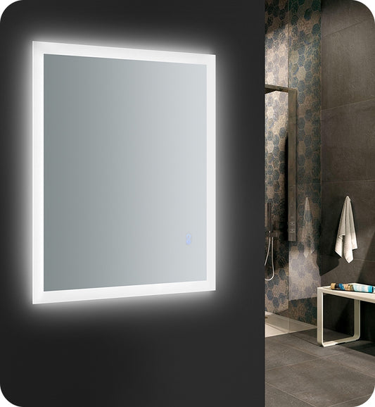 Fresca Angelo 36" Wide x 30" Tall Bathroom Mirror w/ Halo Style LED Lighting and Defogger - Luxe Bathroom Vanities Luxury Bathroom Fixtures Bathroom Furniture