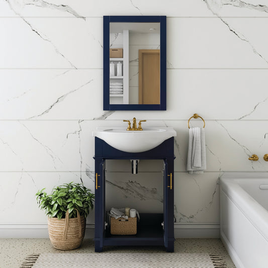 Fresca Hartford 24" Royal Blue Traditional Bathroom Vanity - Luxe Bathroom Vanities