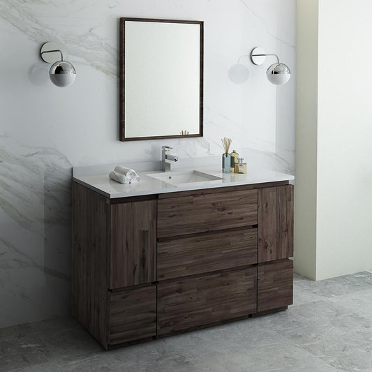 Fresca Formosa 54" Floor Standing Modern Bathroom Vanity w/ Mirror - Luxe Bathroom Vanities
