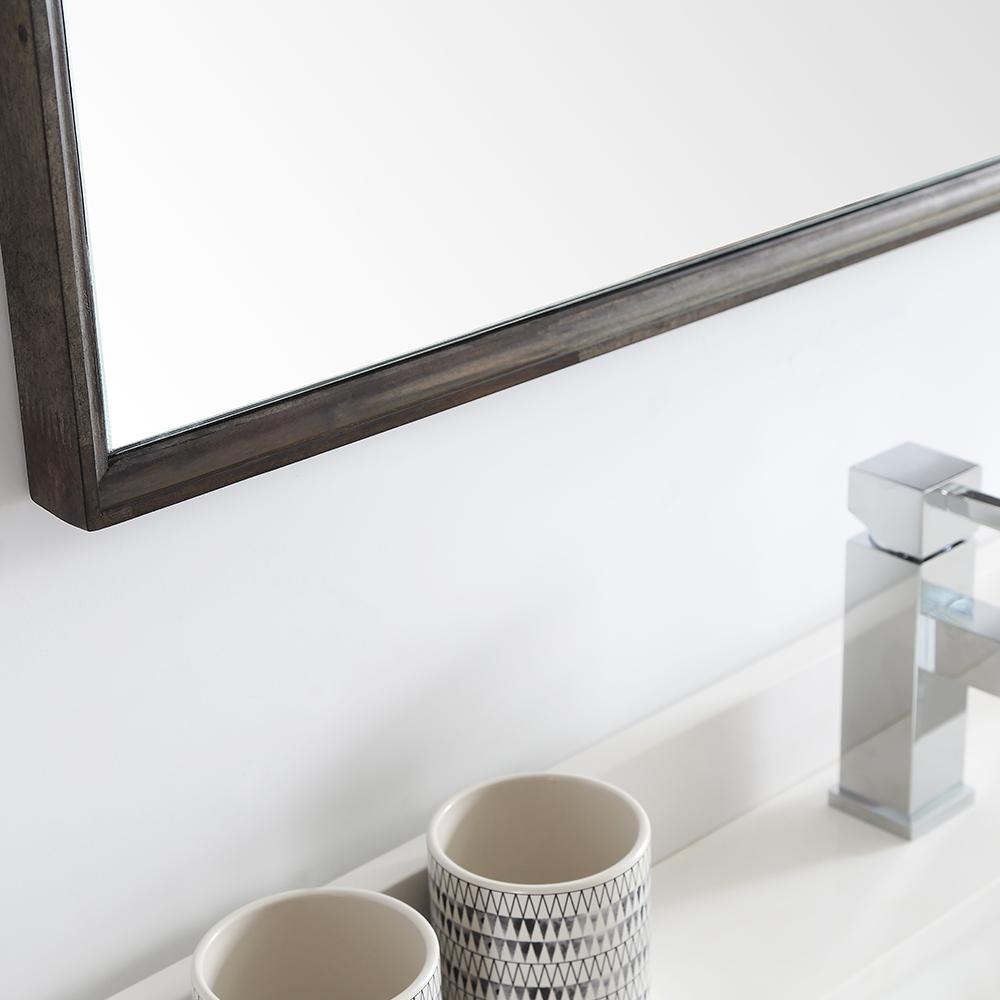 Fresca Formosa 72" Floor Standing Double Sink Modern Bathroom Vanity w/ Open Bottom & Mirrors - Luxe Bathroom Vanities
