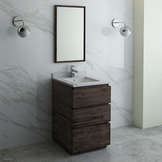 Fresca Formosa 30" Floor Standing Modern Bathroom Vanity w/ Mirror - Luxe Bathroom Vanities