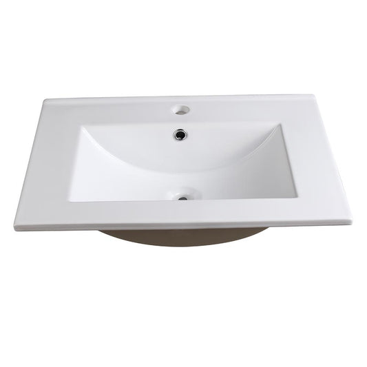 Fresca Torino 24" White Integrated Sink / Countertop - Luxe Bathroom Vanities