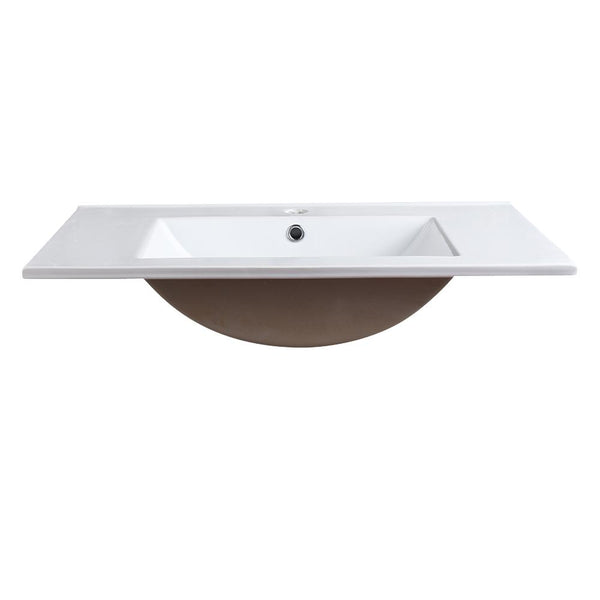 Fresca Torino 30" White Integrated Sink / Countertop - Luxe Bathroom Vanities