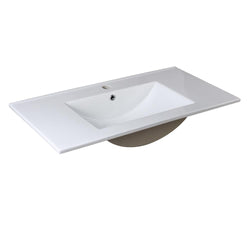 Fresca Torino 36" White Integrated Sink / Countertop - Luxe Bathroom Vanities