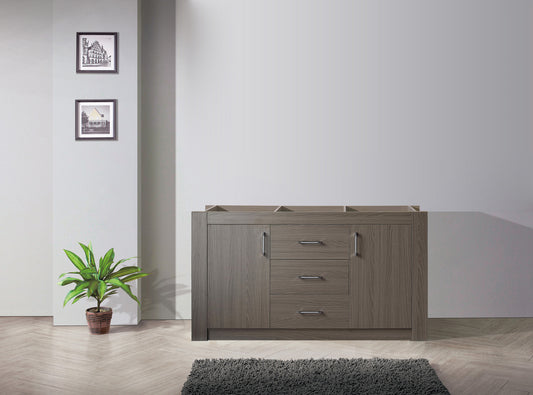 Virtu USA Tavian 60" Double Cabinet in Midnight Oak - Luxe Bathroom Vanities