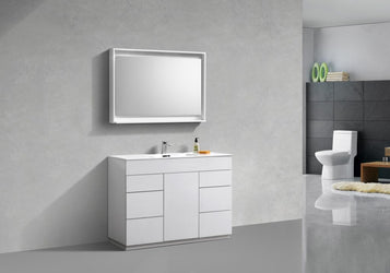 Kubebath Milano 48" Single Sink Modern Bathroom Vanity - Luxe Bathroom Vanities