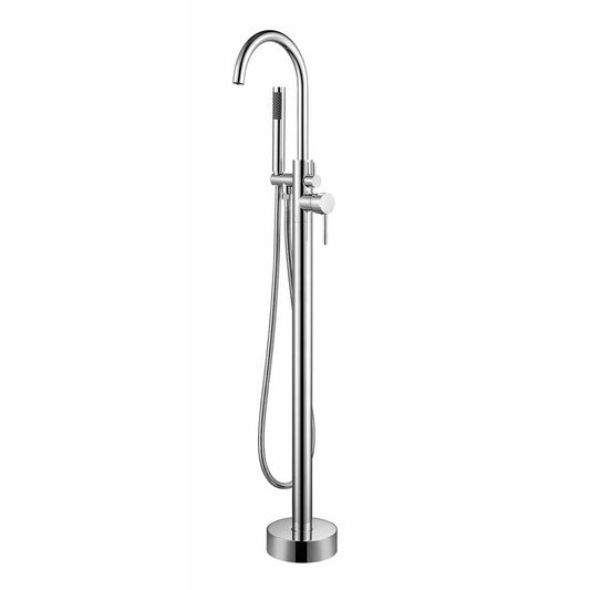 Lago Free Standing Bathtub Filler/Faucet w/ Handheld Showerwand - Luxe Bathroom Vanities Luxury Bathroom Fixtures Bathroom Furniture