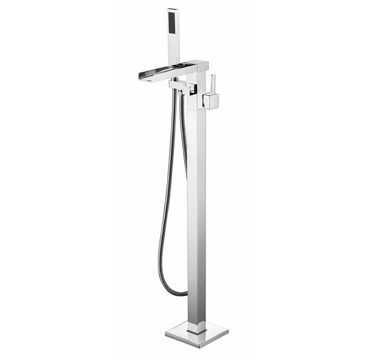 Cascata Free Standing Bathtub Filler/Faucet w/ Handheld Showerwand - Luxe Bathroom Vanities Luxury Bathroom Fixtures Bathroom Furniture